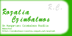 rozalia czimbalmos business card