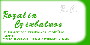 rozalia czimbalmos business card